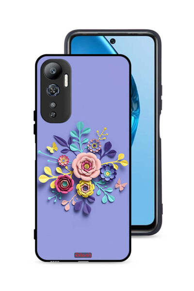 Tolwak غطاء حماية لهاتف Infinix Hot 20 4G برسومات زهور فنية