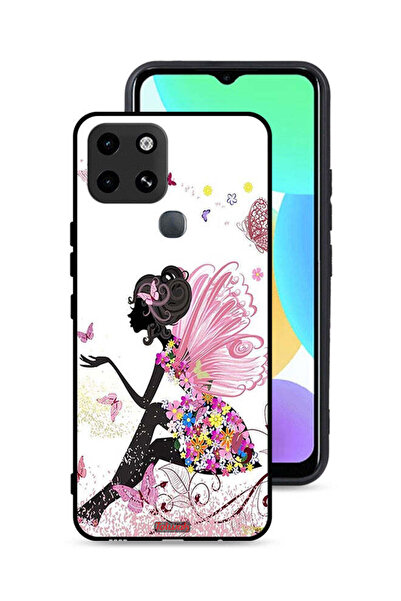 Tolwak غطاء حماية لهاتف إنفينيكس سمارت 6 بتصميم فتاة الفراشة