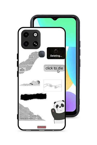 Tolwak غطاء حماية لهاتف Infinix Smart 6 بملصق باندا