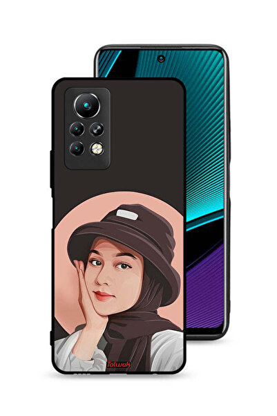 Tolwak غطاء حماية لهاتف Infinix Note 11 Pro بتصميم فتاة قبعة لطيفة