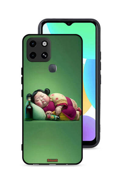 Tolwak غطاء حماية لهاتف إنفينيكس سمارت 6 - فتاة سمينة