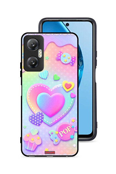 Tolwak غطاء حماية لهاتف Infinix Hot 20 5G برسومات قلوب البوب