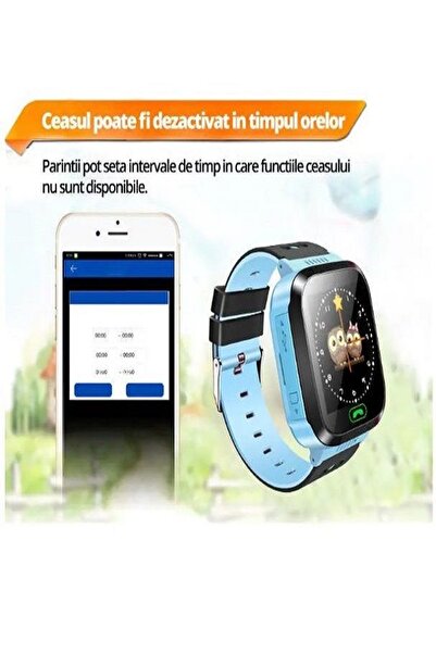 JustZEN Ceas inteligent pentru copii JustZEN™ localizare, ecran tactil color, lanternă, buton SOS, albastru