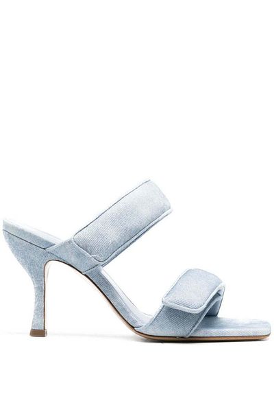 gia borghini Sandale Gia Borghini cu două barete din denim