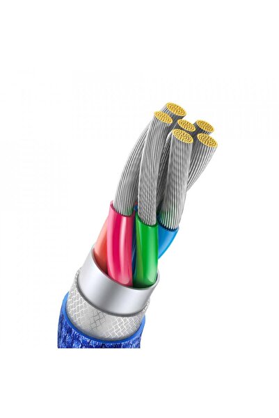 Baseus USB to Type-C data cable, 100W, 1.2m, Crystal Shine (CAJY000403) - Blue