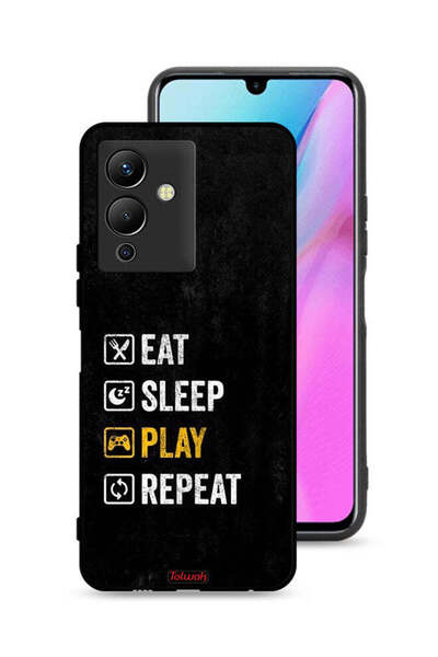 Tolwak غطاء حماية لهاتف Infinix Note 12 5G، تناول الطعام، النوم، اللعب، التكرار