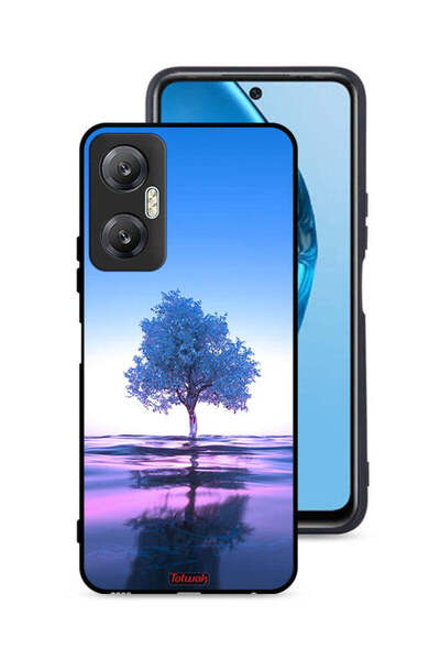 Tolwak غطاء حماية لهاتف Infinix Hot 20 5G بتصميم شجرة نيون وانعكاس مائي وفن رقمي