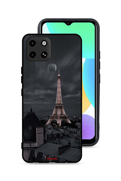 Tolwak غطاء حماية لهاتف إنفينيكس سمارت 6 بتصميم برج إيفل في الليل