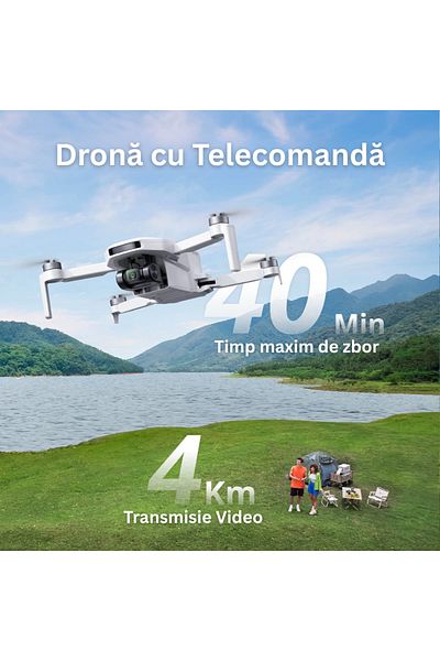 Velixo Drone with Remote Control LT, 2.5K 30fps Camera, 12MP, WiFi, GPS, 4KM Transmission, 40min Autonomy