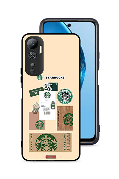 Tolwak غطاء حماية لهاتف Infinix Hot 20 4G بملصق قهوة