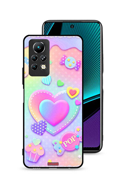 Tolwak غطاء حماية لهاتف Infinix Note 11 Pro برسومات قلوب البوب