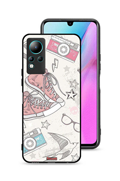 Tolwak غطاء حماية لهاتف Infinix Note 11 بتصميم حذاء من القماش وفن الكاميرا