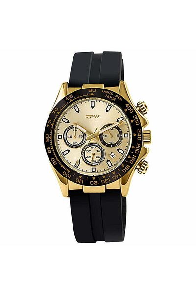 MBrands men's watch chronograph, date display, Japanese quartz mechanism Black