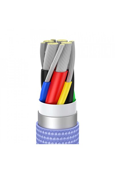 Baseus Type-C to Type-C data cable, 100W, 1.2m, Baseus Crystal Shine (CAJY000605) - Purple