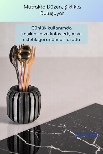 Evene Suport pentru tacâmuri de blat Suport decorativ pentru tacâmuri vertical Cilindru Suport pentru tacâmuri argintiu Culoare antică Model 79