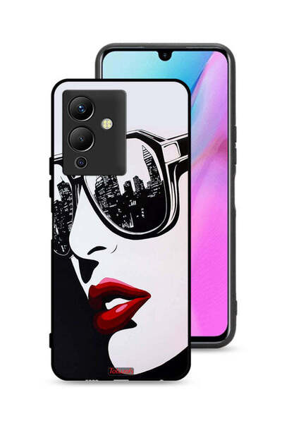 Tolwak غطاء حماية لهاتف Infinix Note 12 5G، وجه فتاة، فن تجريدي