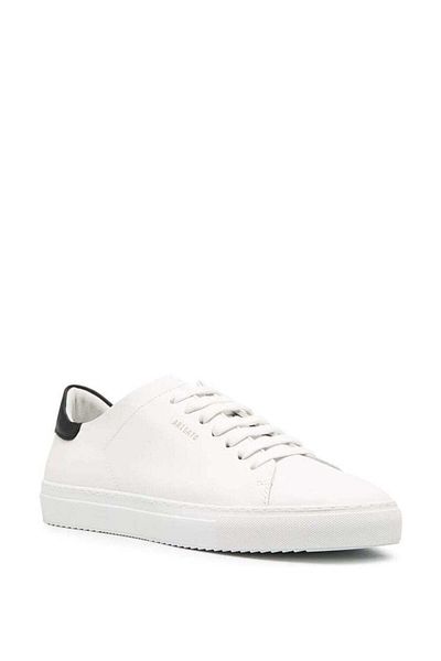 Axel Arigato 'Clean 90 Contrast' White Low Top Sneakers With Laminated Logo In Leather Man
