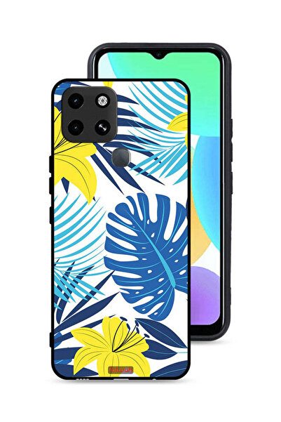 Tolwak غطاء حماية لهاتف إنفينيكس سمارت 6 بنقشة ريش وزهور