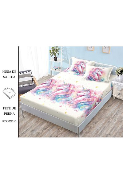 CHIRASO CHIRASO Set Bed Cover, Fine Cotton, 180x200 cm and 2 Pillowcases 80x52 cm