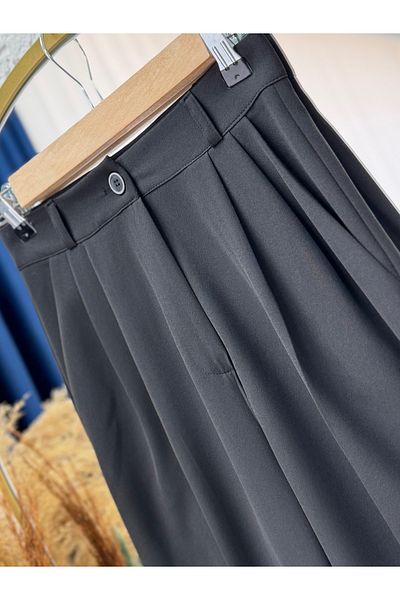 MİHRA STORE Панталон Vinuna Palazzo - ÜN1121 Черен