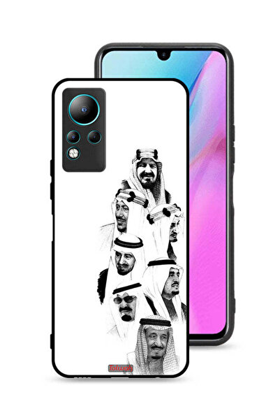 Tolwak غطاء حماية لهاتف إنفينيكس نوت 11 - فن ملوك السعودية - أبيض وأسود