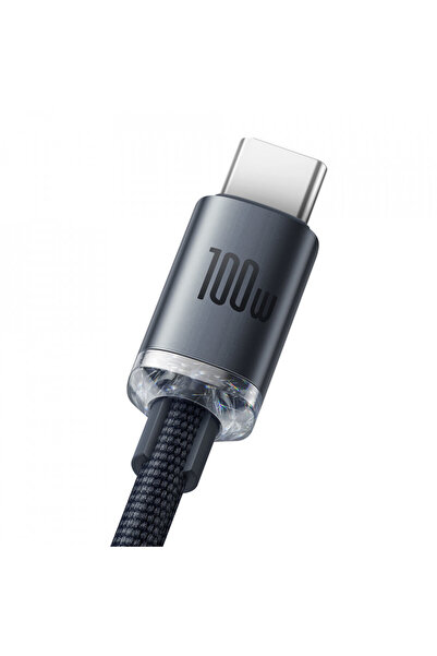 Baseus USB to Type-C data cable, 100W, 1.2m, Crystal Shine (CAJY000401) - Black