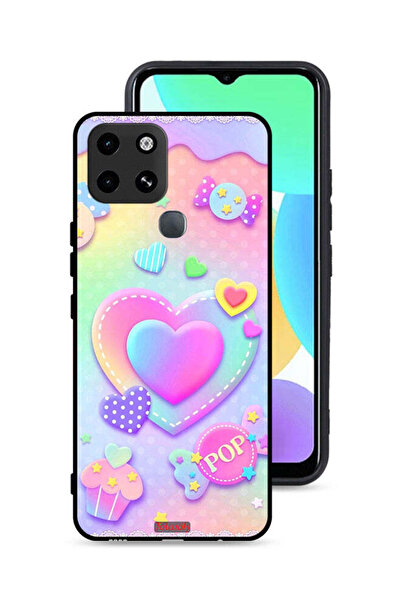 Tolwak غطاء حماية لهاتف إنفينيكس سمارت 6 برسومات قلوب البوب