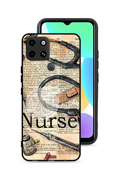 Tolwak غطاء حماية من إنفينيكس سمارت 6 بتصميم أدوات التمريض العتيقة