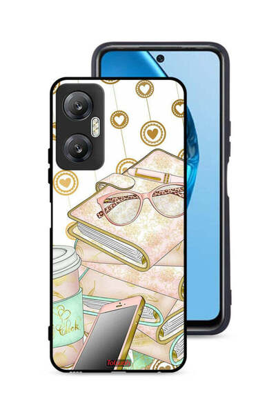 Tolwak غطاء حماية لهاتف Infinix Hot 20 5G بتصميم نظارات على الكتب