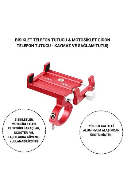 Polham Pro Seri Gidon Uyumlu Motorsiklet Telefon Tutucu, Bisiklet, Scooter Uy...