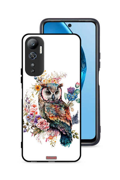 Tolwak غطاء حماية لهاتف Infinix Hot 20 4G بتصميم بومة فنية تجريدية