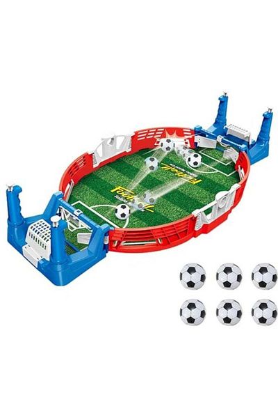 Toybox Football Table Interactive Game Mini Tabletop Soccer Game with 6 Balls