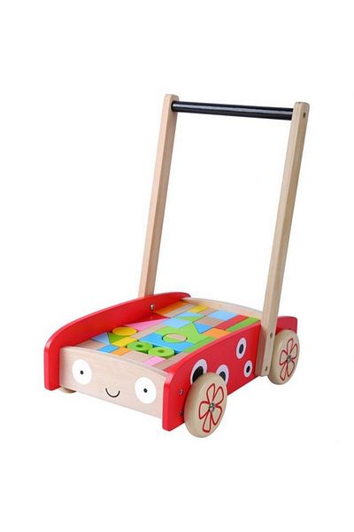 ideal STORE Antemergator din lemn + 40 de cuburi ecotoys