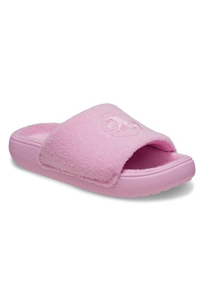 Crocs Classic Towel Slide Slippers 36-37 EU - M4/W6 US Pink - Pink Tweed