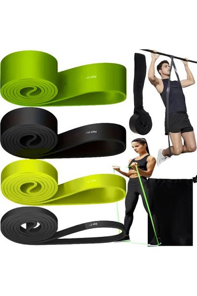 ideal STORE Set 4 Benzi de Rezistenta si o Ancora de Usa idealSTORE, Exercitii de Forta, Intindere si Dezvoltare