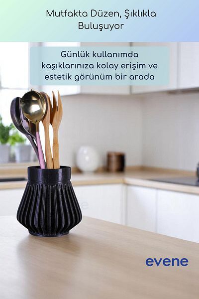 Evene Μπάρα Μπουκέτο Διακοσμητικό Όρθιο Μπουκέτο Κυλινδρικό Μπουκέτο Μαύρο Χρώμα Μοντέλο 83