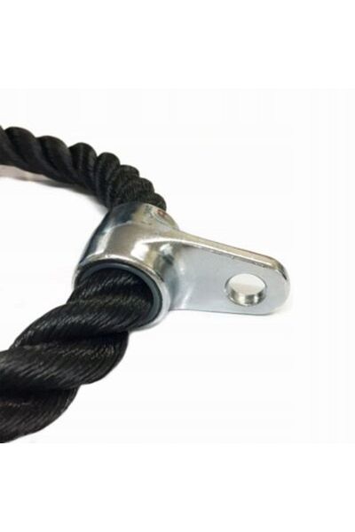 ideal STORE Coarda pentru Triceps si Biceps idealSTORE, Manere Antialunecare, Varf Metalic, Sustine 200 Kg, Mane