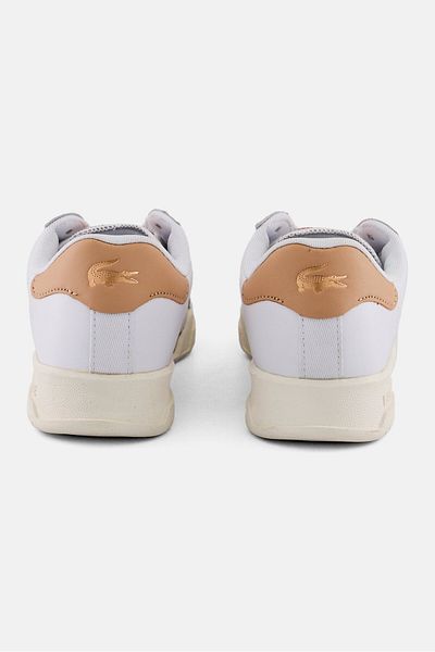 Lacoste Women Brand Logo Lace Up Casual Shoes, White