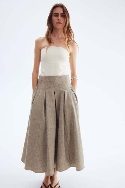H&M Long pleated skirt