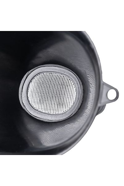 AMIO 3-piece elliptical funnel with sieve, 14cm black