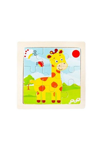 İSP "Likesmart WoodPuzzle" Various Animals Puzzle Set Made of Natural Wood, Interactive and Educational
