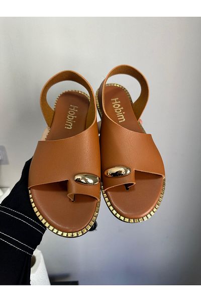Slipcat Women's Flip Flops Ring Accessory Buckle Detail Single Strap Daily Sandals