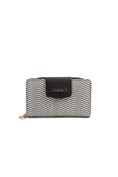 Silver Polo Silver & Polo Black White - Black Sp1202 Women's Wallet & Card Holder