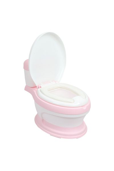 Little Mom Olita educationala pentru copii Little Mom Simulation Potty Pink, design realist ergonomic, colac mo