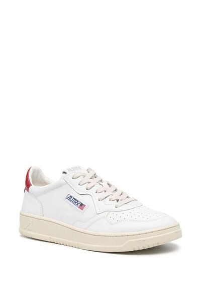 AUTRY Low White And Red Leather Sneakers Autry Man