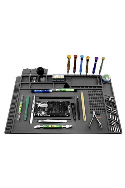 ideal STORE idealSTORE Multifunctional Anti-Static Silicone Mat, Dimensions 45 x 30 cm, Includes 4 Pockets