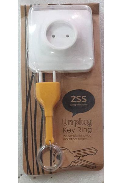 Generic 2pcs Keychain - Electric Key Shape - Yellow