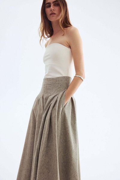 H&M Long pleated skirt