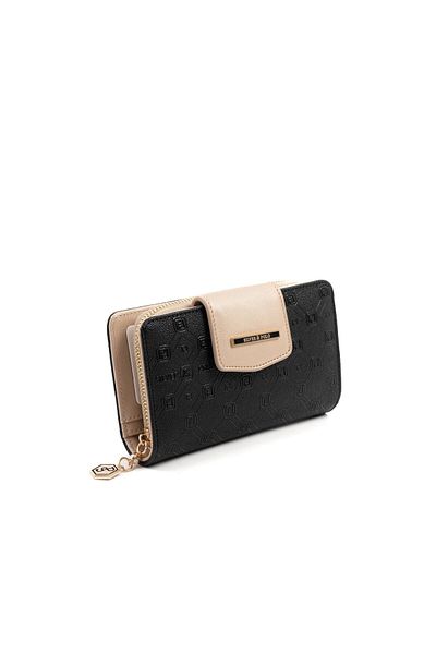 Silver Polo Silver & Polo Black - S.Nut Sp1202 Women's Wallet & Card Holder