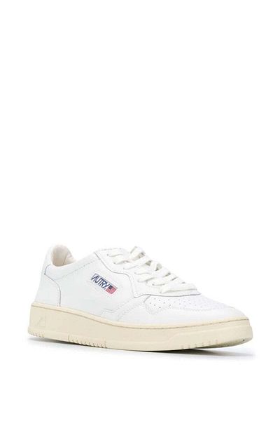 AUTRY 'Medalist' White Low Top Sneakers With Logo Detail In Leather Man